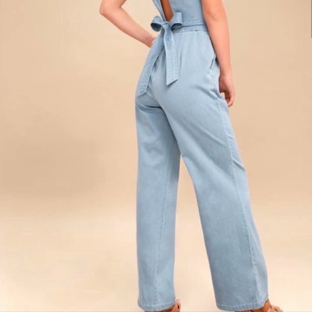 Jack By BB Dakota Suko Blue Jumpsuit Chambray - Picture 3 of 12